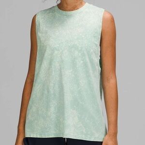 Lululemon All Yours Tank Top - Cloudy Wash Arctic Green Oversized Muscle Tee
